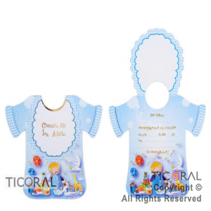 INVITACION REMERITA PRIMER AITO CELESTE x 10